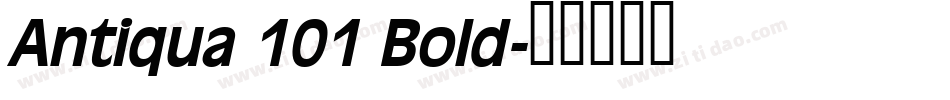 Antiqua 101 Bold字体转换